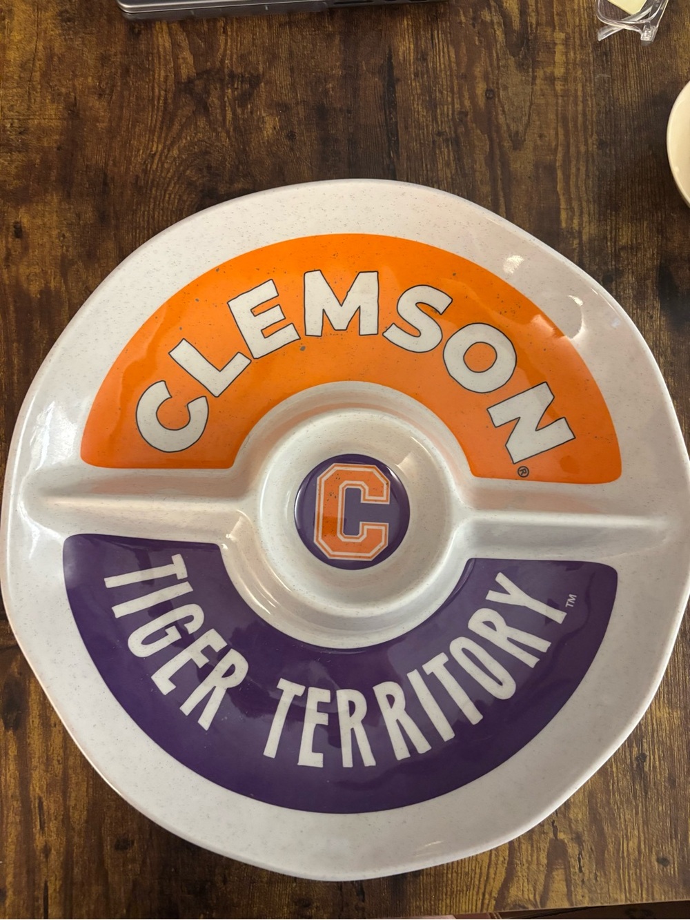 Clemson Melimine chip & dip - Orange & Purple